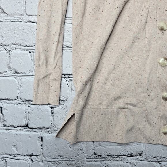 Loft Cotton Blend Button Beige Muted Blush Pink Duster Cardigan Sweater Size XS - Picture 5 of 11